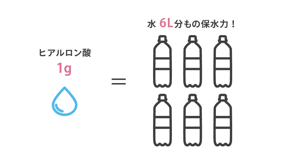 1gで約6ℓの水を保持する図